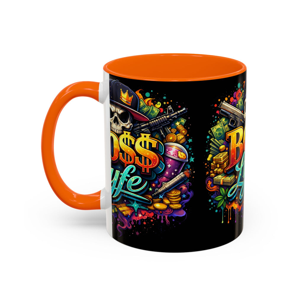 Boss Lyfe Coffee Mug — Bold Skull Street Art Accent Mug