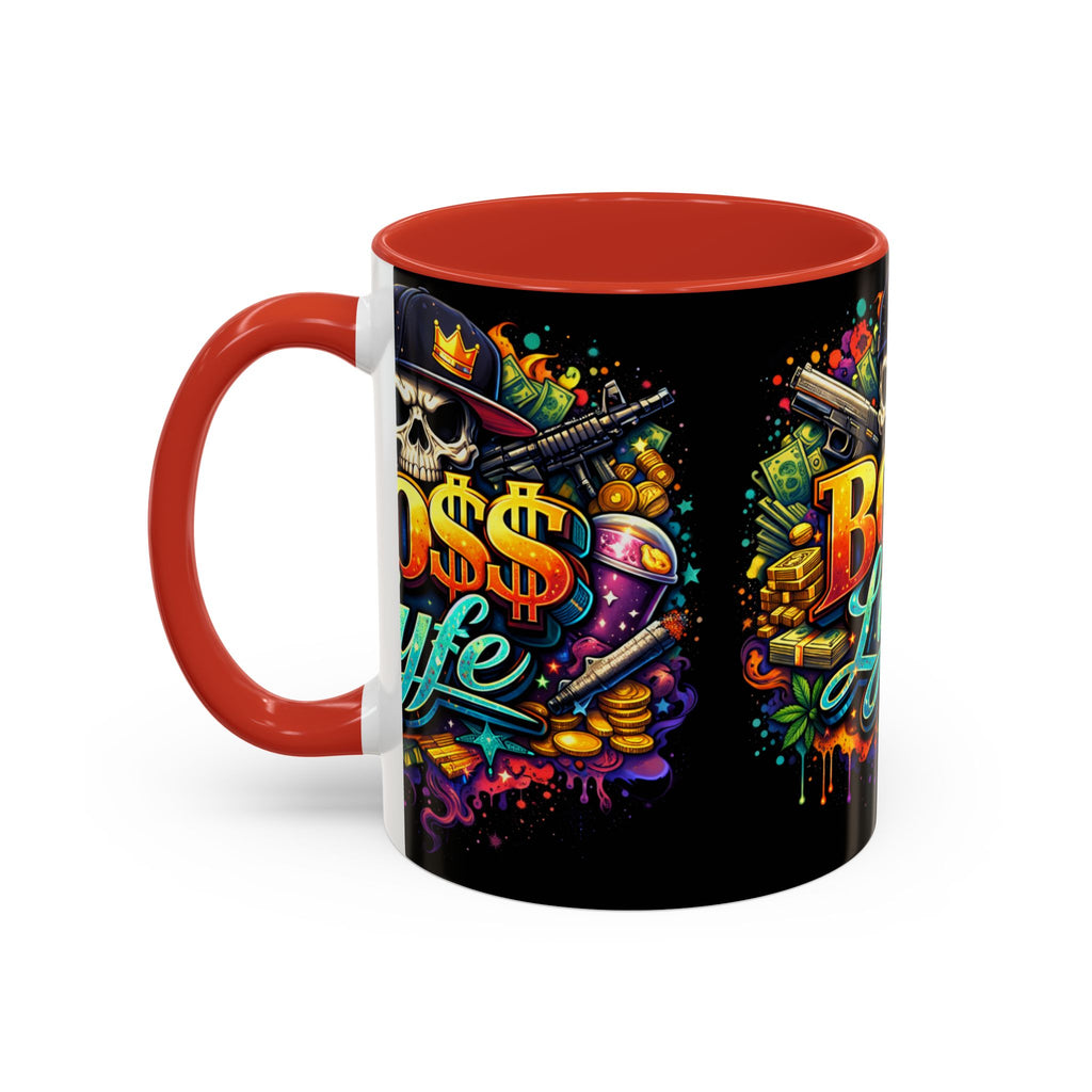 Boss Lyfe Coffee Mug — Bold Skull Street Art Accent Mug