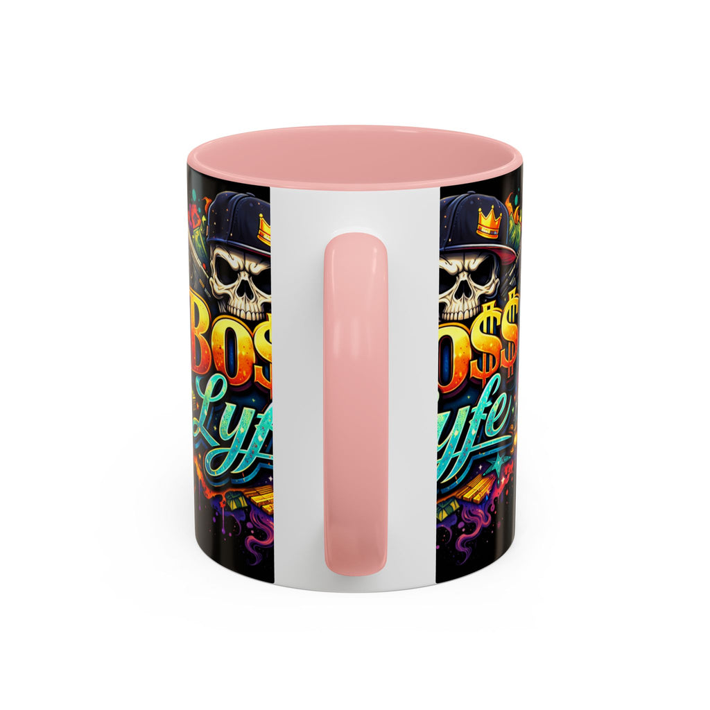 Boss Lyfe Coffee Mug — Bold Skull Street Art Accent Mug