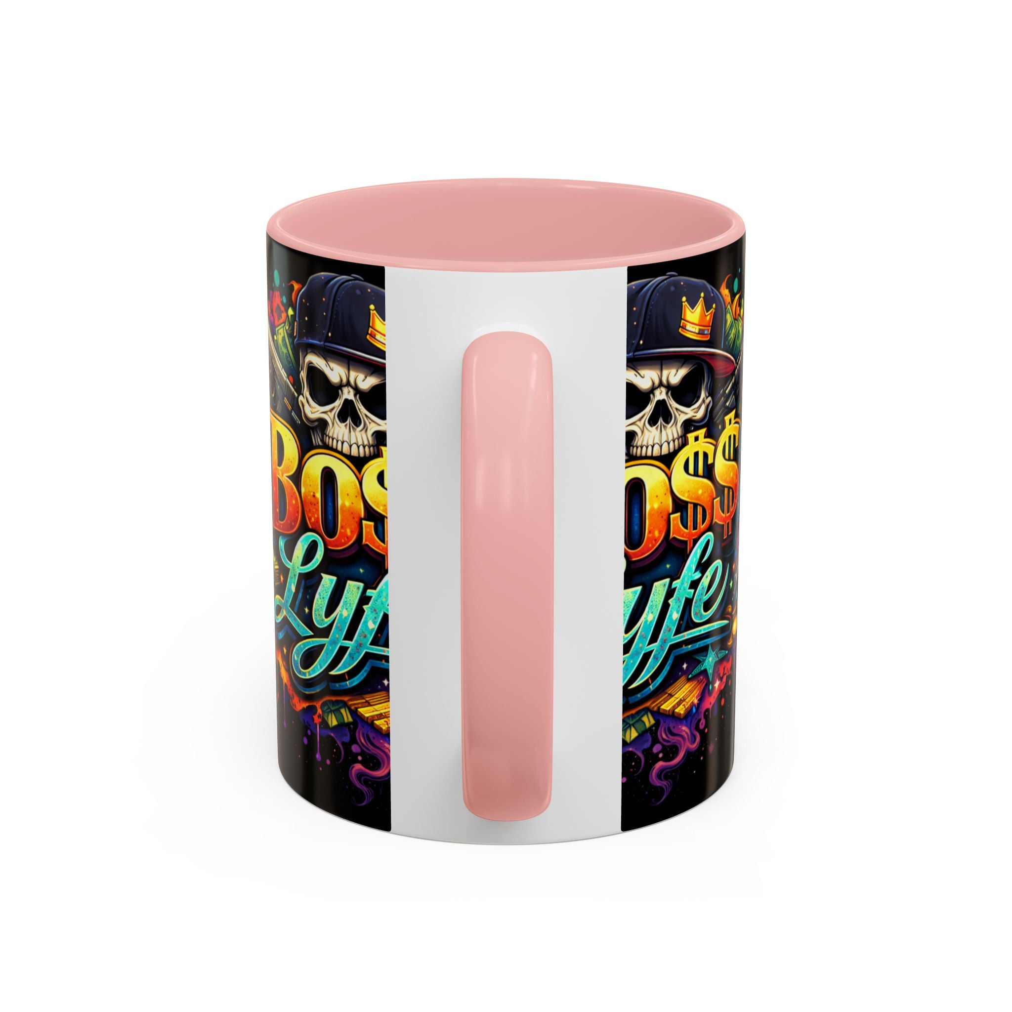 Boss Lyfe Coffee Mug — Bold Skull Street Art Accent Mug