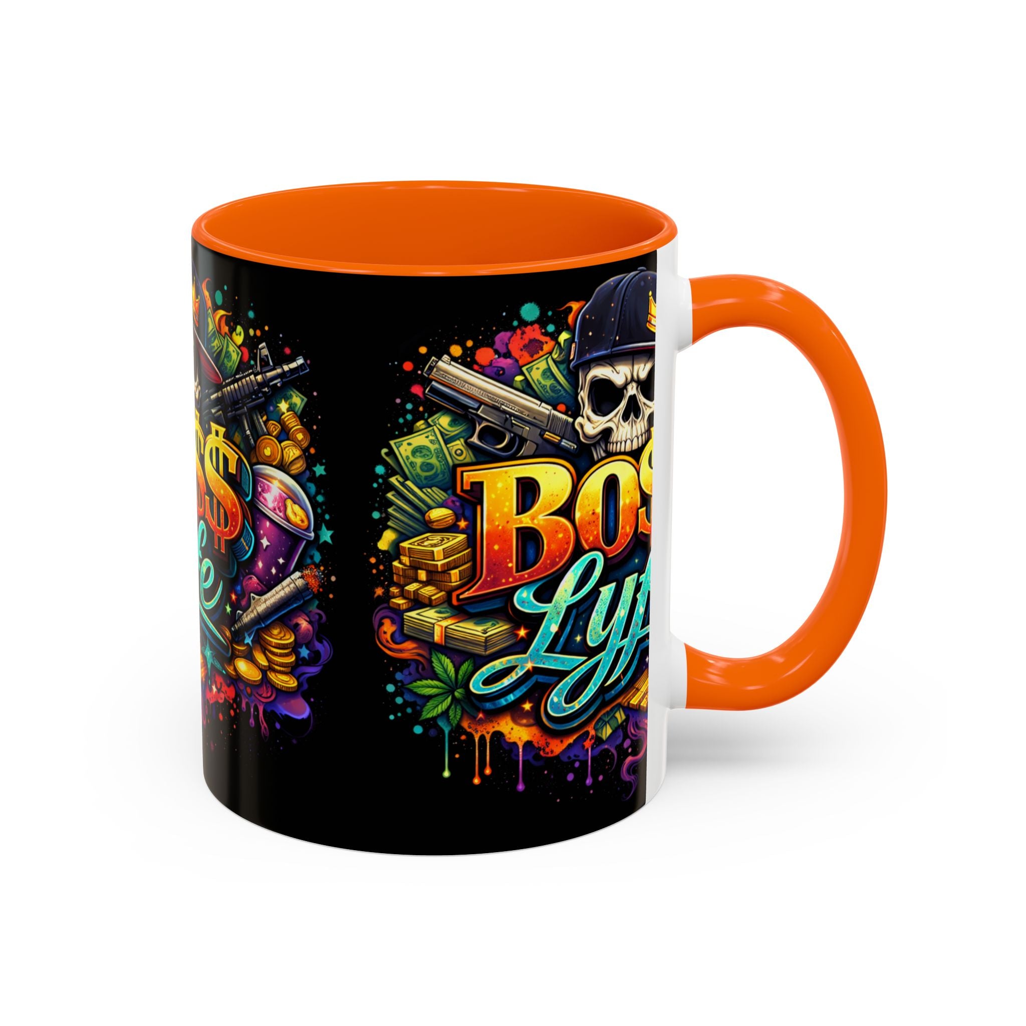 Boss Lyfe Coffee Mug — Bold Skull Street Art Accent Mug