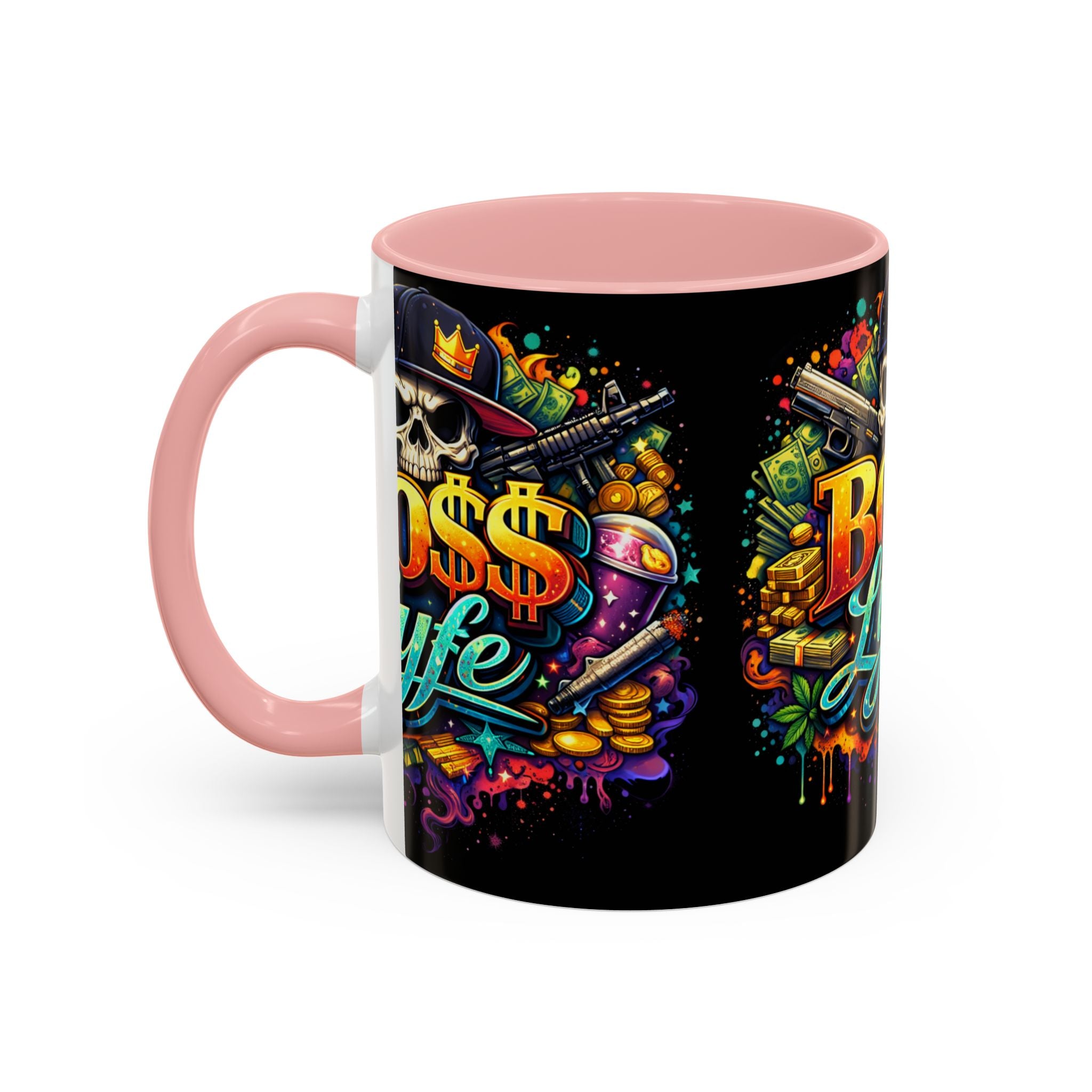 Boss Lyfe Coffee Mug — Bold Skull Street Art Accent Mug