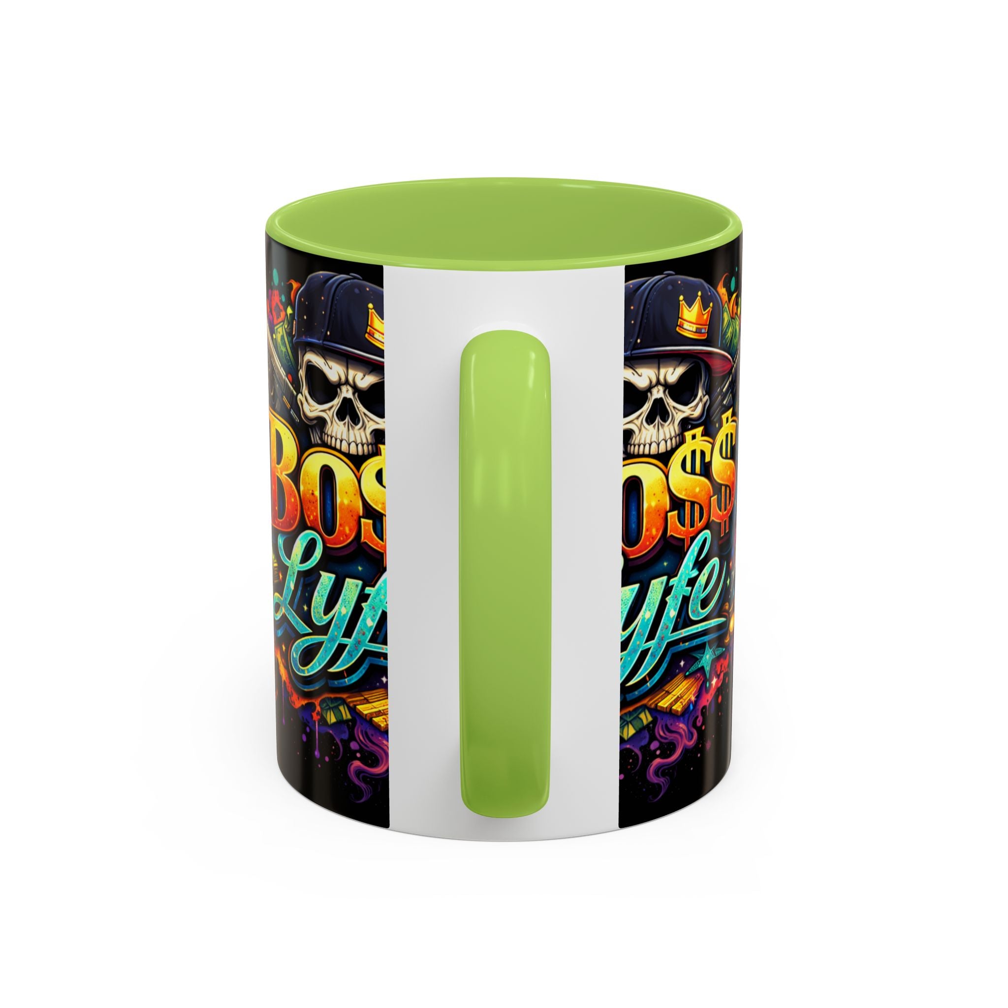 Boss Lyfe Coffee Mug — Bold Skull Street Art Accent Mug