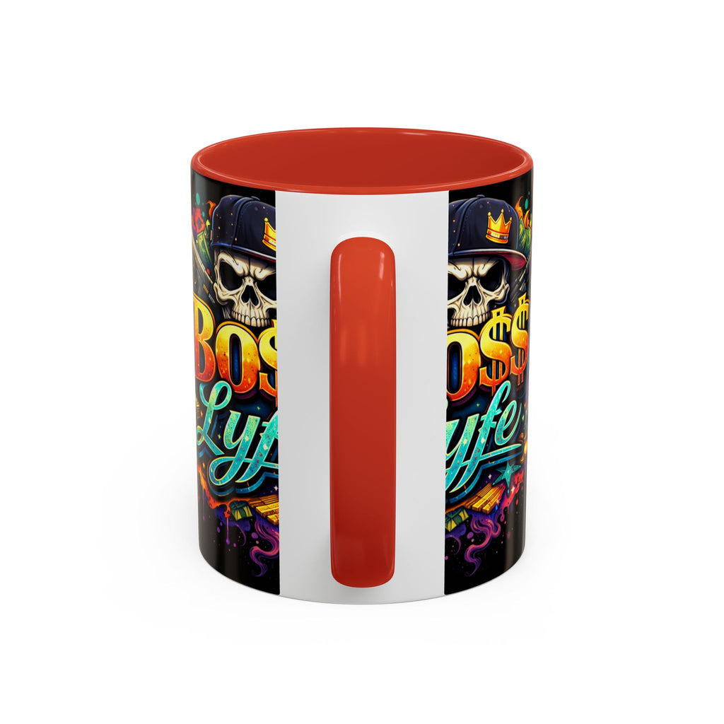 Boss Lyfe Coffee Mug — Bold Skull Street Art Accent Mug