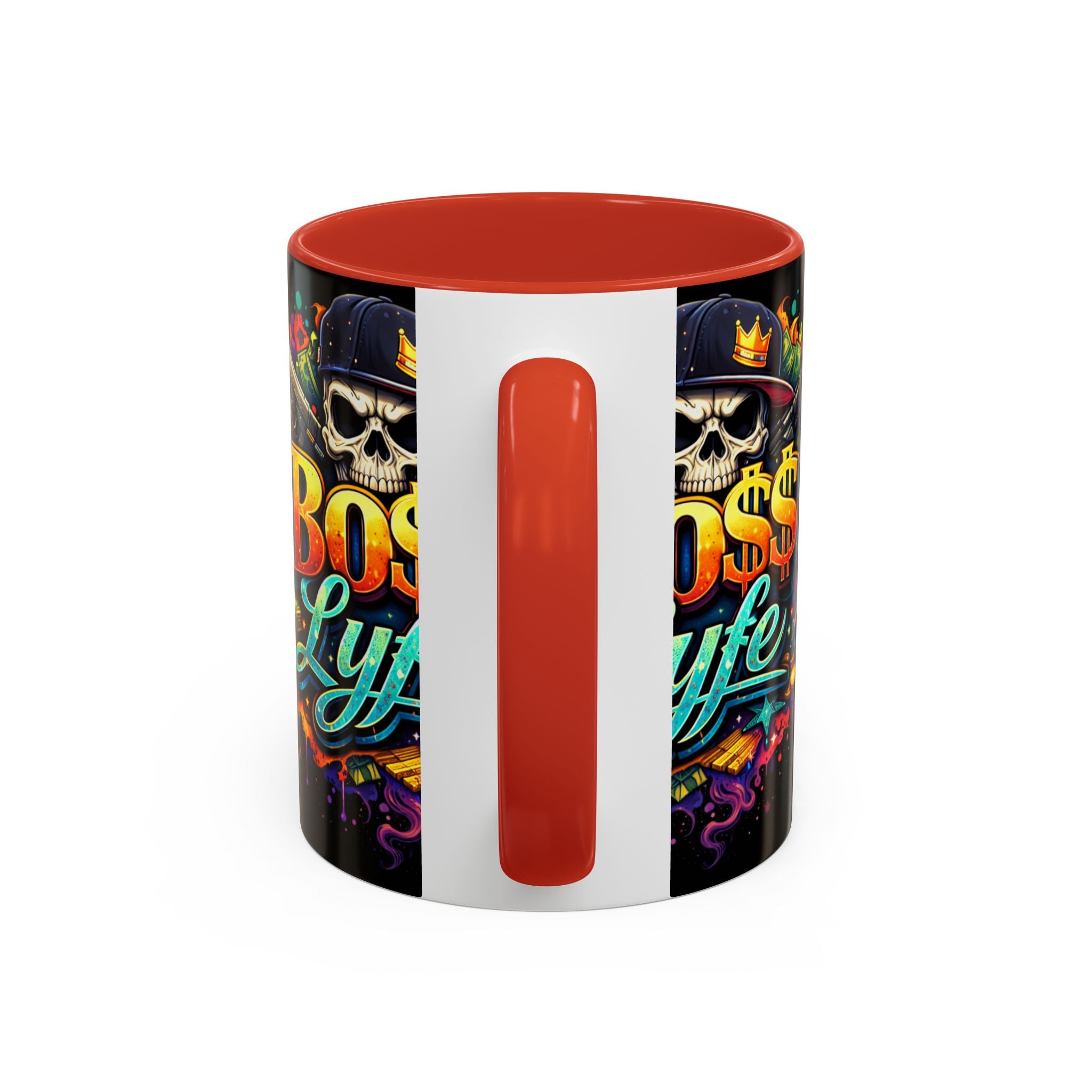 Boss Lyfe Coffee Mug — Bold Skull Street Art Accent Mug