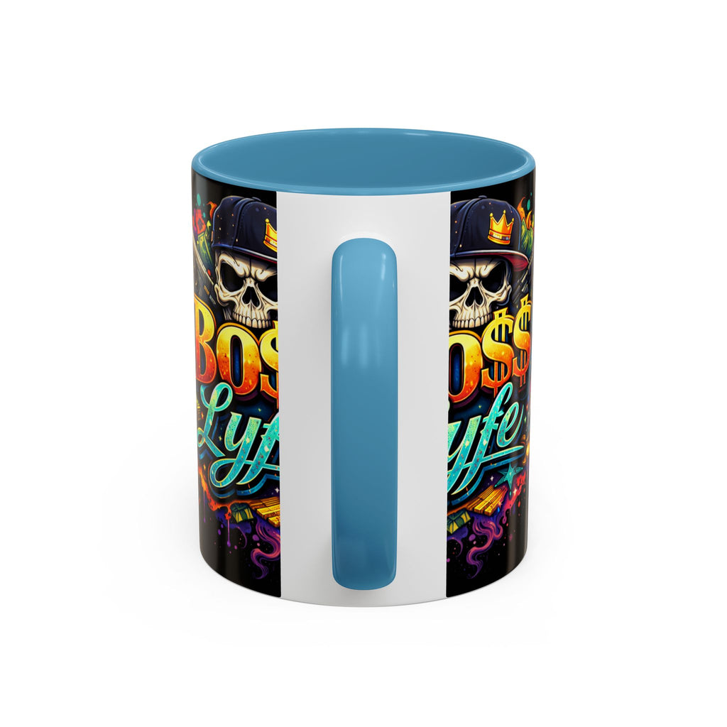Boss Lyfe Coffee Mug — Bold Skull Street Art Accent Mug