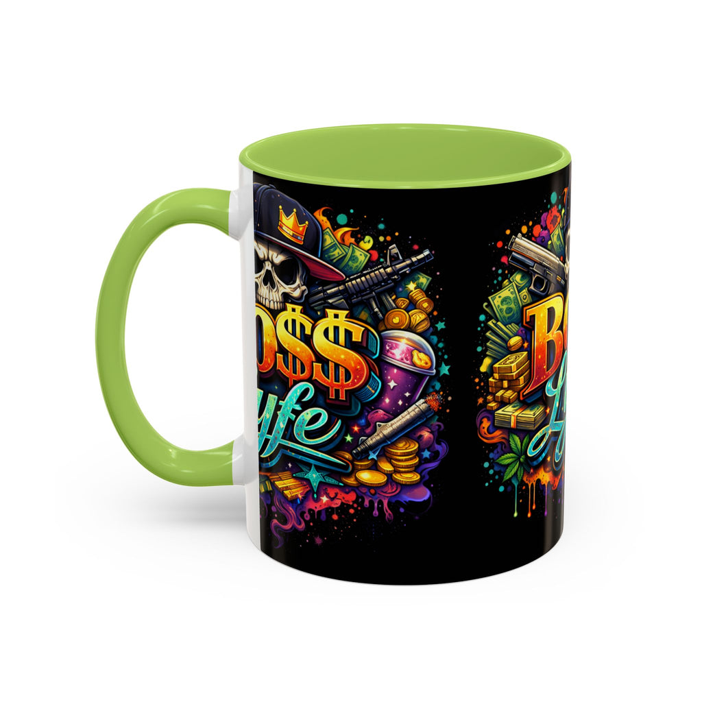 Boss Lyfe Coffee Mug — Bold Skull Street Art Accent Mug