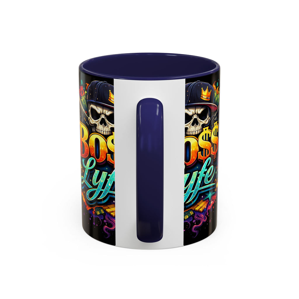 Boss Lyfe Coffee Mug — Bold Skull Street Art Accent Mug