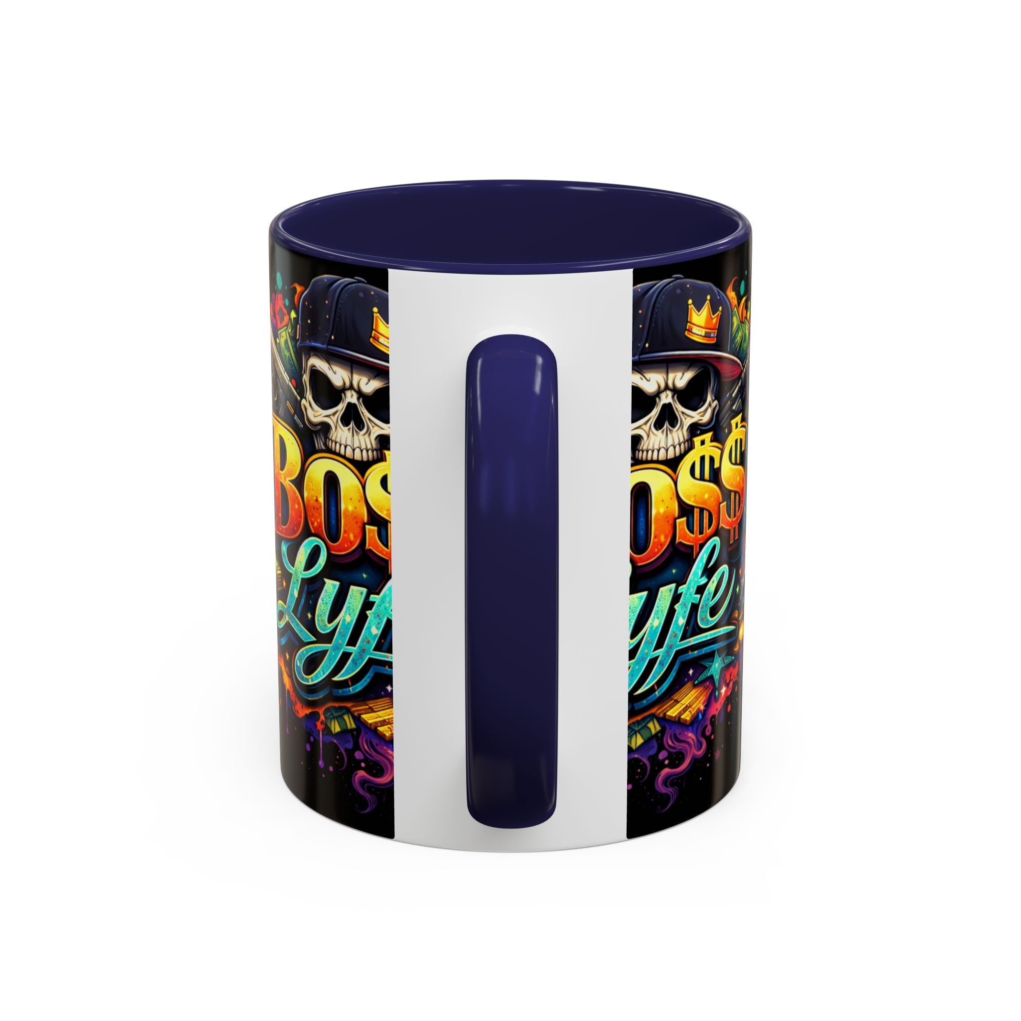 Boss Lyfe Coffee Mug — Bold Skull Street Art Accent Mug