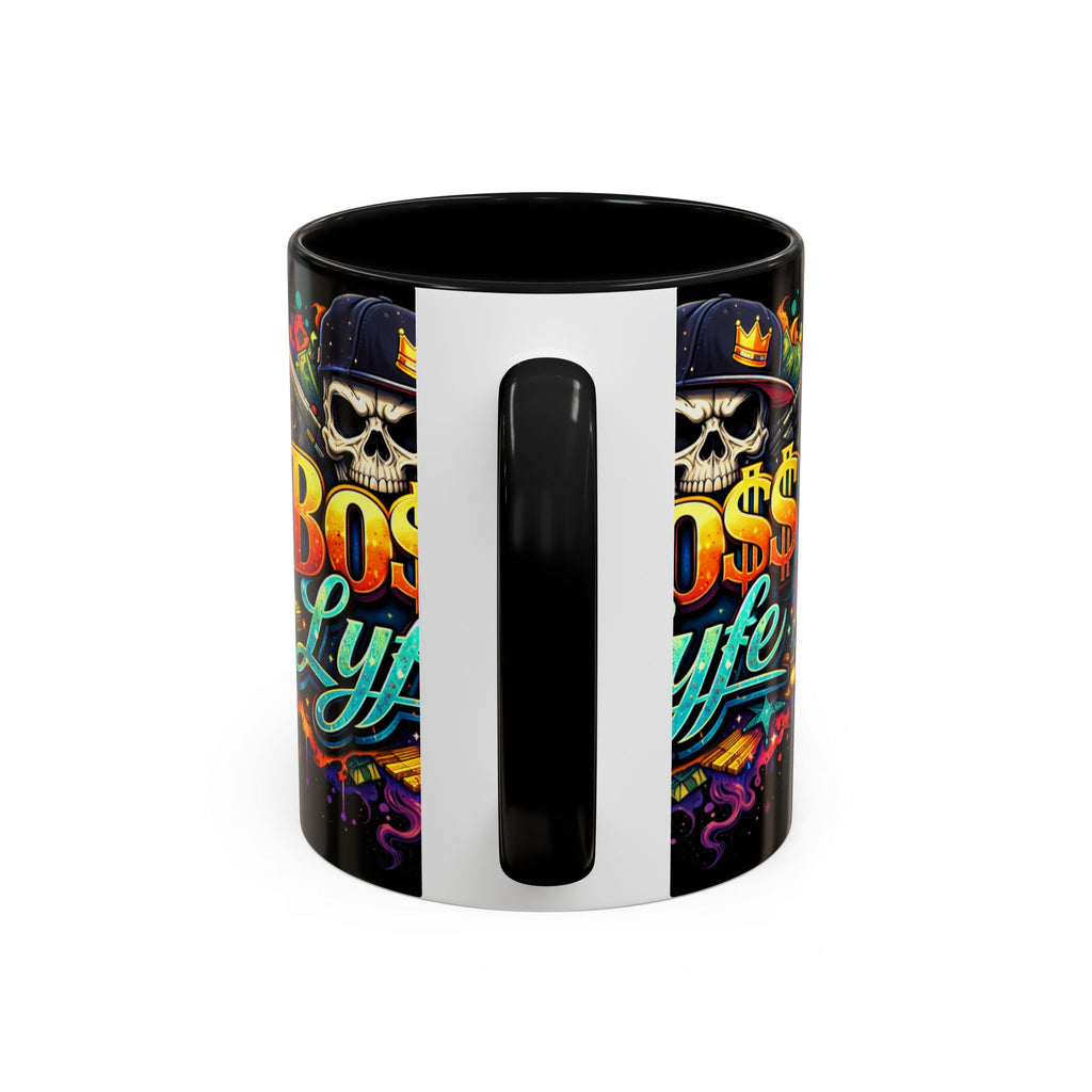 Boss Lyfe Coffee Mug — Bold Skull Street Art Accent Mug