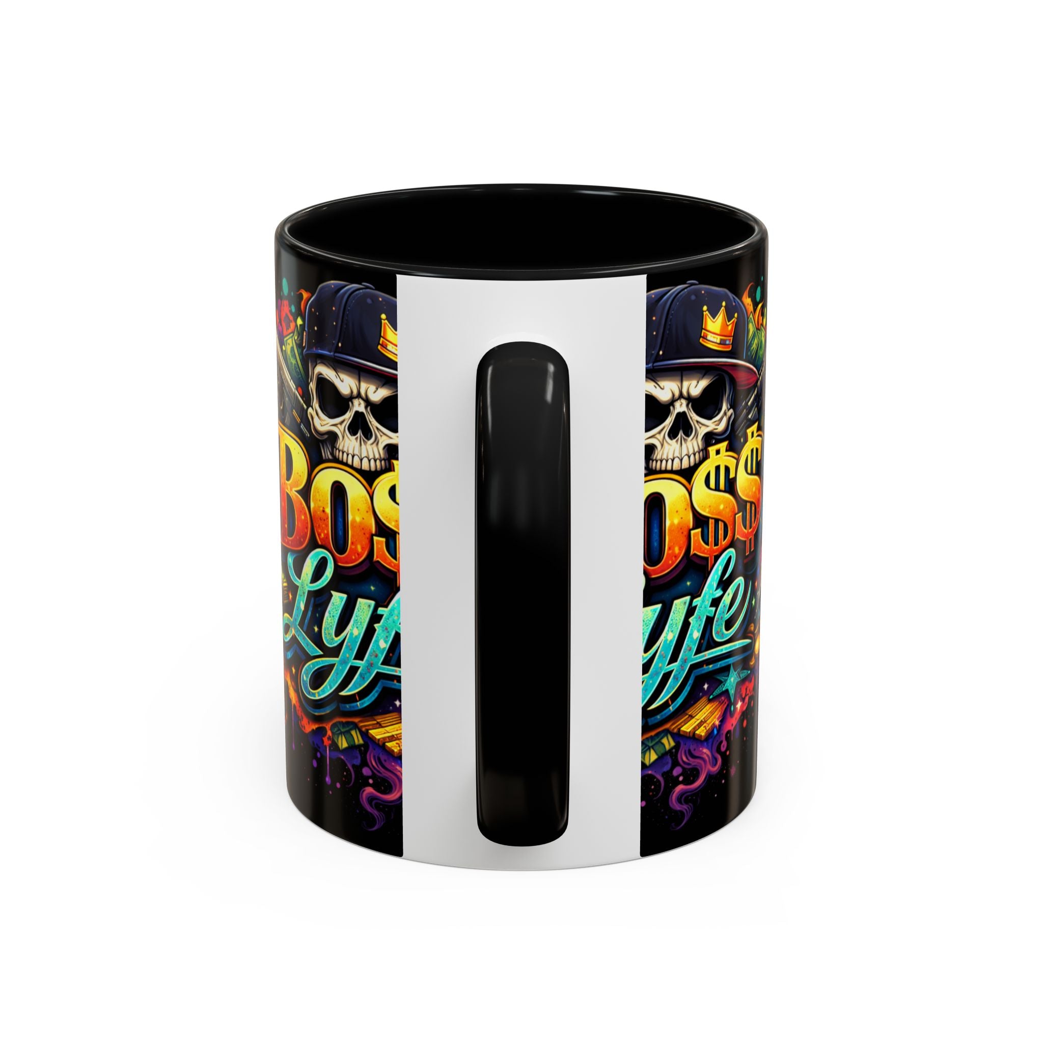 Boss Lyfe Coffee Mug — Bold Skull Street Art Accent Mug