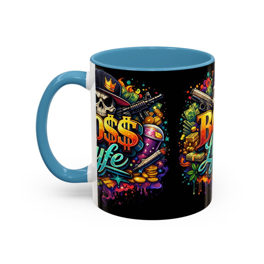 Boss Lyfe Coffee Mug — Bold Skull Street Art Accent Mug