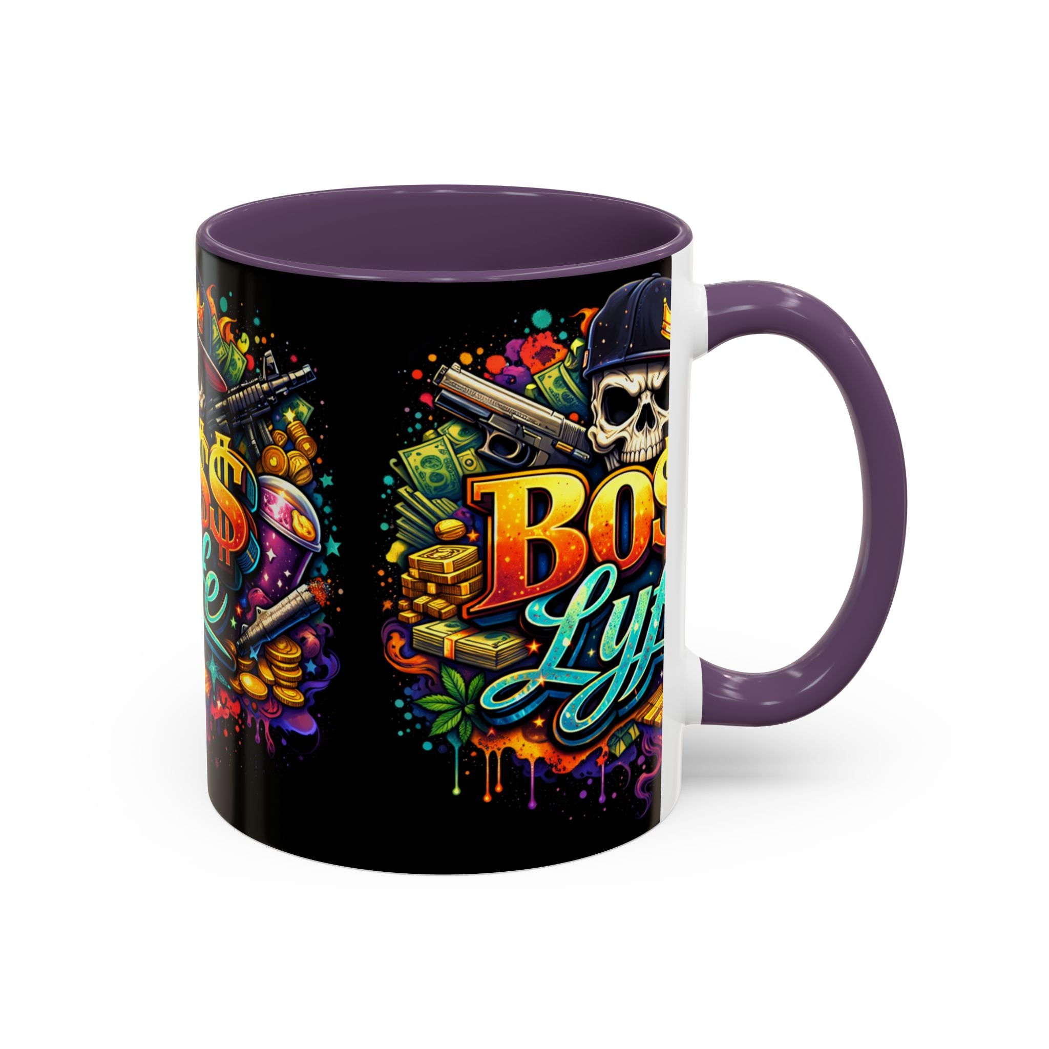 Boss Lyfe Coffee Mug — Bold Skull Street Art Accent Mug