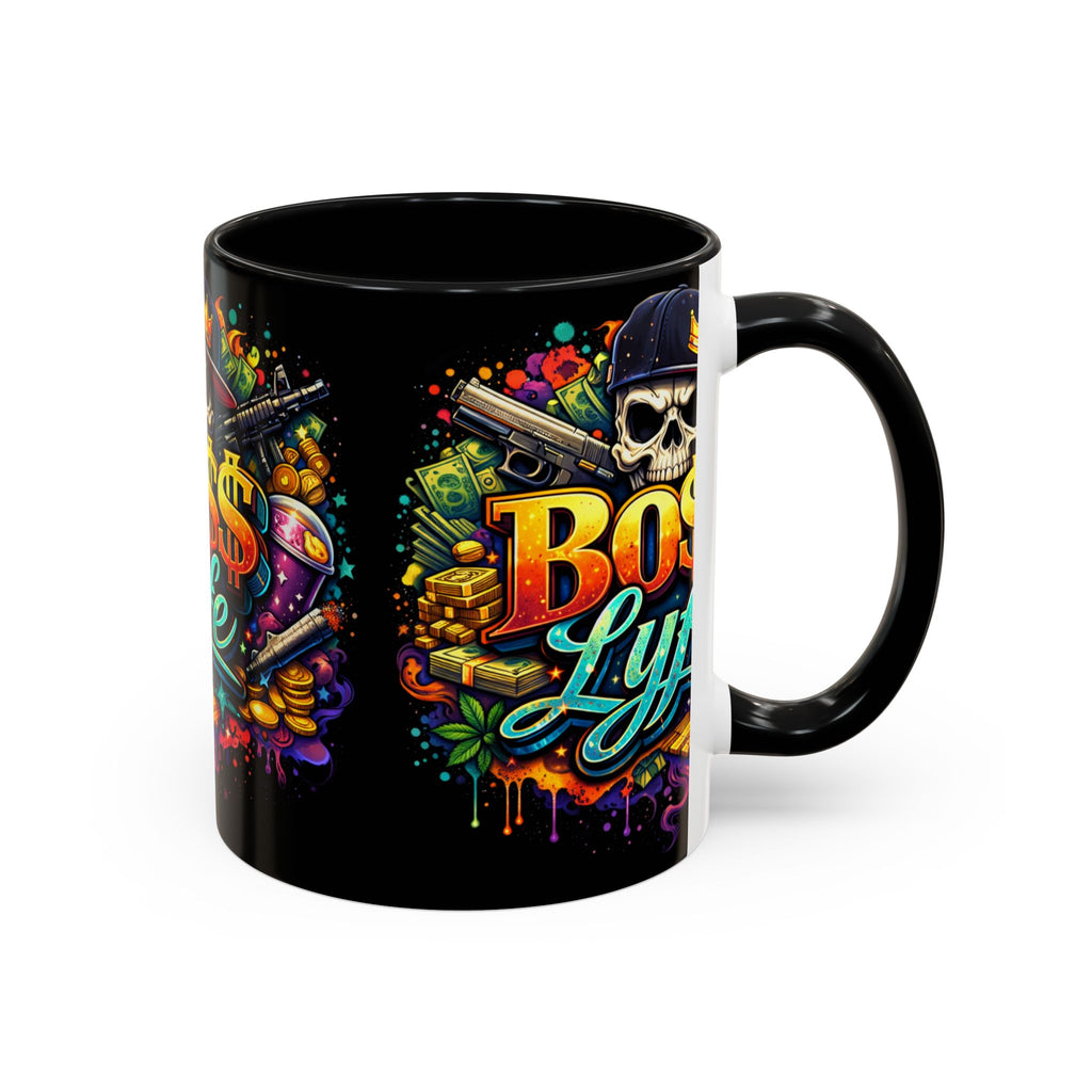 Boss Lyfe Coffee Mug — Bold Skull Street Art Accent Mug