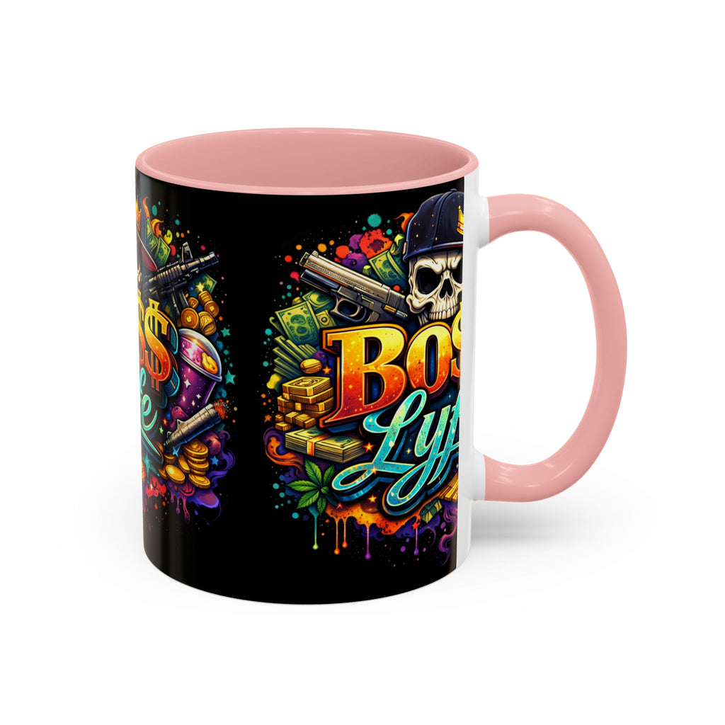 Boss Lyfe Coffee Mug — Bold Skull Street Art Accent Mug