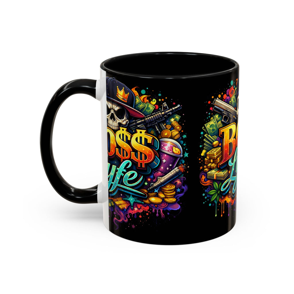 Boss Lyfe Coffee Mug — Bold Skull Street Art Accent Mug
