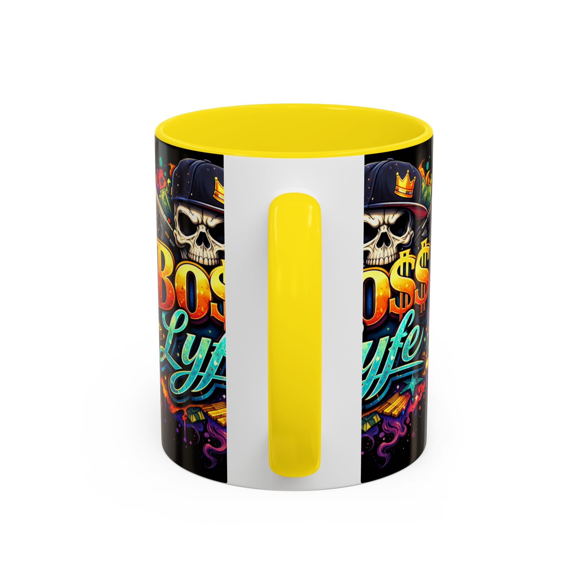 Boss Lyfe Coffee Mug — Bold Skull Street Art Accent Mug