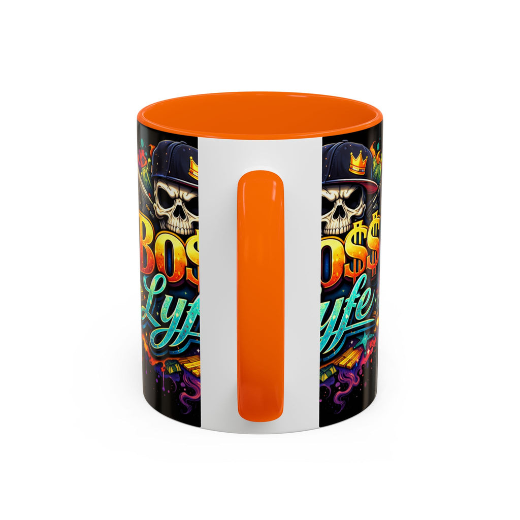 Boss Lyfe Coffee Mug — Bold Skull Street Art Accent Mug