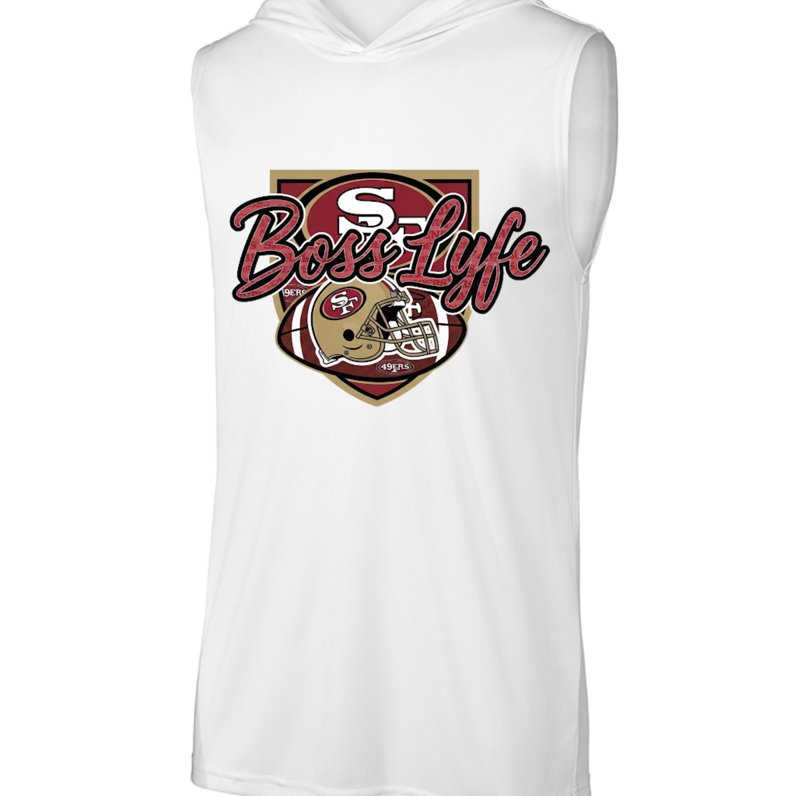 Men No Sleeve Hood Niner Fan