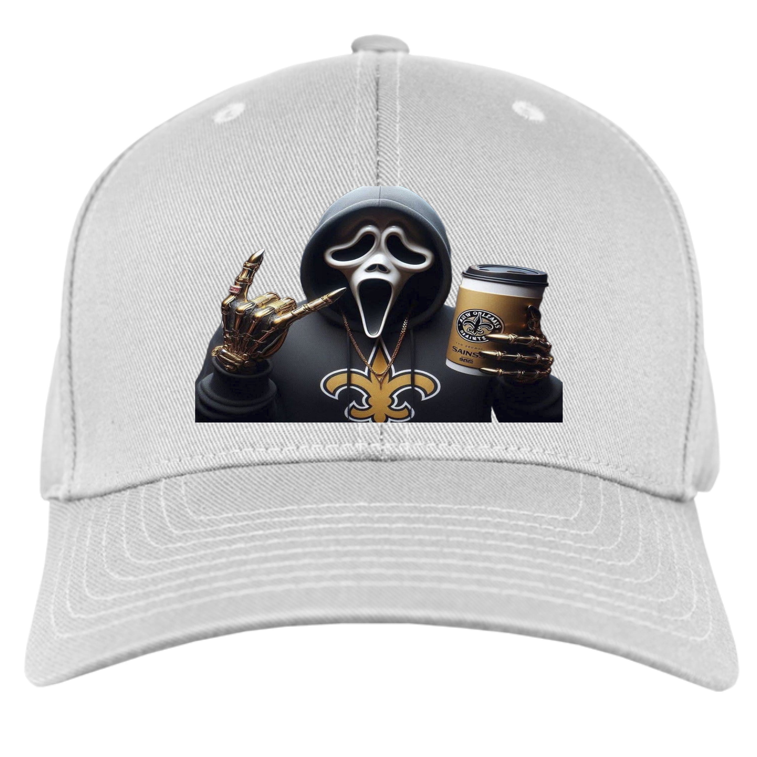 Scream Wearing Saints Hat