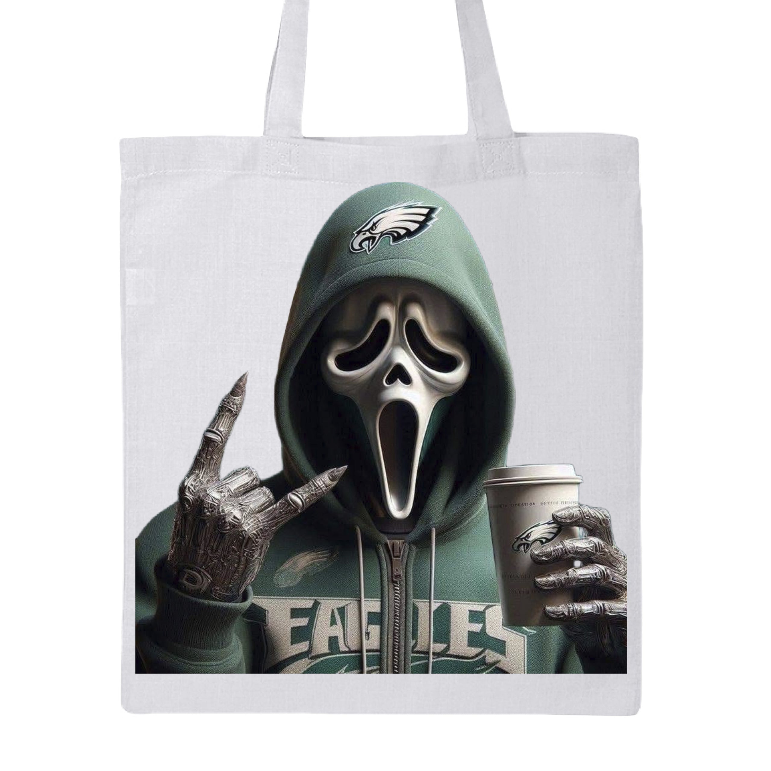 Scream Wearing Eagles Bag